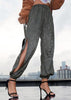 Calça Jogger Feminina Brilho com Abertura Lateral