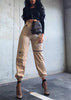 Calça Cargo Feminina Cintura Alta com Bolsos