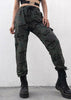 Calça Jogger Camuflada Feminina Cintura Alta com Bolsos