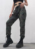 Calça Jogger Camuflada Feminina Cintura Alta com Bolsos