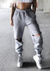 Calça em Moletom Jogger Feminina com Recorte