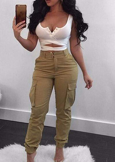 Calça Jogger Cargo com Bolso Lateral Feminina