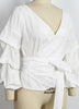 Blusa de Babado com Amarração na Cintura