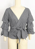 Blusa de Babado com Amarração na Cintura