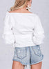 Blusa de Babado com Amarração na Cintura