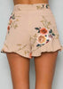 Short Estampado com Babado na Barra
