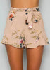 Short Estampado com Babado na Barra