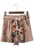 Short Estampado com Babado na Barra