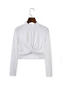 Blusa Cropped Transpassada Gola Alta