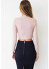 Blusa Cropped Transpassada Gola Alta