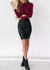 Blusa Cropped Transpassada Gola Alta