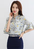 Blusa Gola Laço Floral