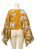 Blusa Babado Manga Flare de Amarrar