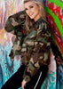 Jaqueta Feminina Camuflada Manga Longa