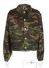 Jaqueta Feminina Camuflada Manga Longa