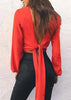 Blusa Chiffon Com Decote Profundo Nas Costas
