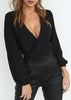 Blusa Chiffon Com Decote Profundo Nas Costas