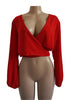 Blusa Chiffon Com Decote Profundo Nas Costas