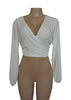 Blusa Chiffon Com Decote Profundo Nas Costas