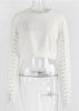 Blusa Cropped Trançado com Ilhos