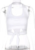 Regata Cropped Frente Única Branco