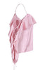 Blusa de Alcinha de Cetim com Babado
