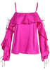 Blusa de Alcinha de Cetim com Babado