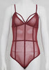 Body Alça Fina em Tule Transparente
