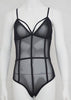 Body Alça Fina em Tule Transparente
