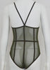 Body Alça Fina em Tule Transparente
