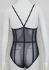 Body Alça Fina em Tule Transparente