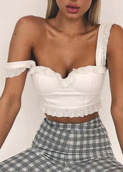 Regata Top Cropped Branca
