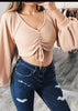 Blusa Cropped Manga Bufante
