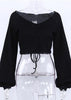 Blusa Cropped Manga Bufante