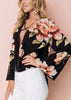 Blusa Mullet Estampada Decote v Transpassado
