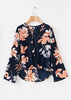 Blusa Mullet Estampada Decote v Transpassado