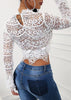 Blusa Top Cropped Renda Guipir