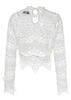 Blusa Top Cropped Renda Guipir