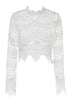 Blusa Top Cropped Renda Guipir