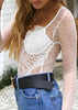 Body Renda Transparente Manga Longa