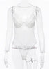 Body Renda Transparente Manga Longa