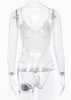 Body Renda Transparente Manga Longa