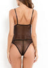 Body de Renda e Tule com Tiras Strappy
