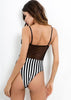 Body Listrado com Tule
