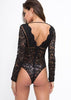 Body Renda Preto Decote nas Costas