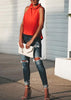 Blusa com Babado e Laço na Gola