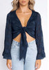 Blusa Cropped com Amarração na Frente