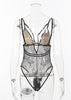 Body Strappy Renda com Tule