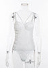Body Strappy Renda Recorte em Tule