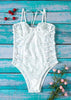 Body Strappy Renda Recorte em Tule